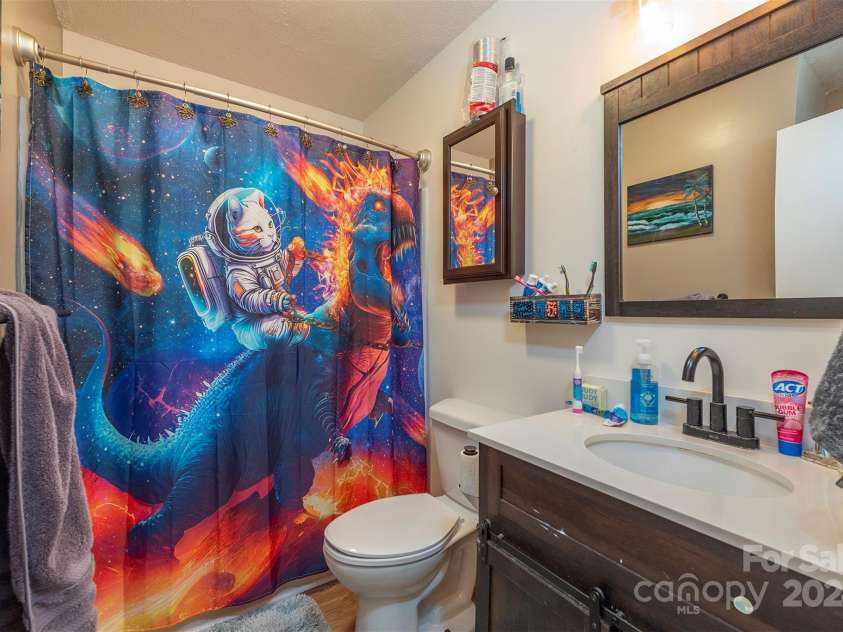 842 Mountain View Church Road, Zirconia, NC 28790.  MLS# CAR4205942, YatesRealty ID 12383. Main Bathroom