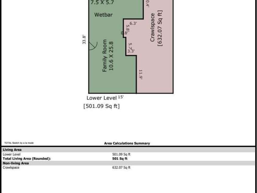60 Fulton Street, Asheville, NC 28801.  MLS# CAR4196168, YatesRealty ID 12392. Lower Level layout.