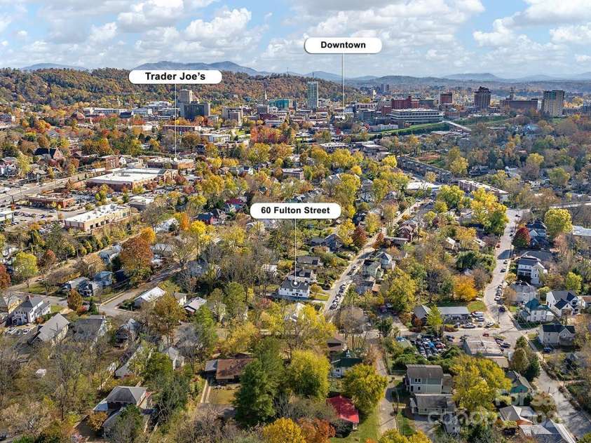 60 Fulton Street, Asheville, NC 28801.  MLS# CAR4196168, YatesRealty ID 12392. Walking distance to Trader Joes, Harris Teeter, North Asheville Tailgate Market, and Downtown Asheville.