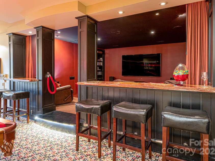 343 Racquet Club Road, Asheville, NC 28803.  MLS# CAR4255032, YatesRealty ID 12404. Lower Level Home Theatre