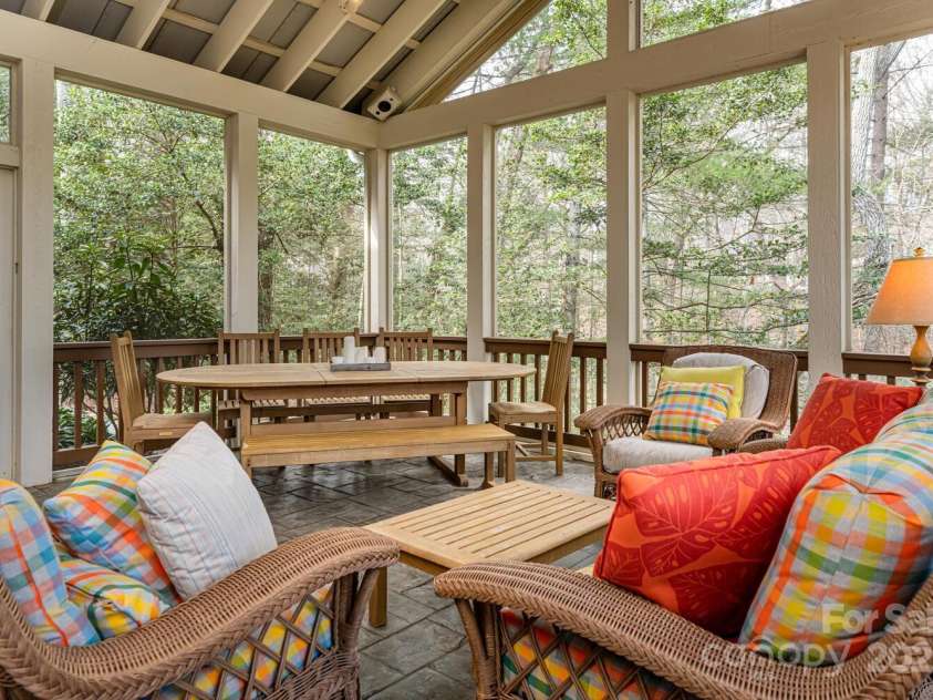 343 Racquet Club Road, Asheville, NC 28803.  MLS# CAR4255032, YatesRealty ID 12404. Screened Porch
