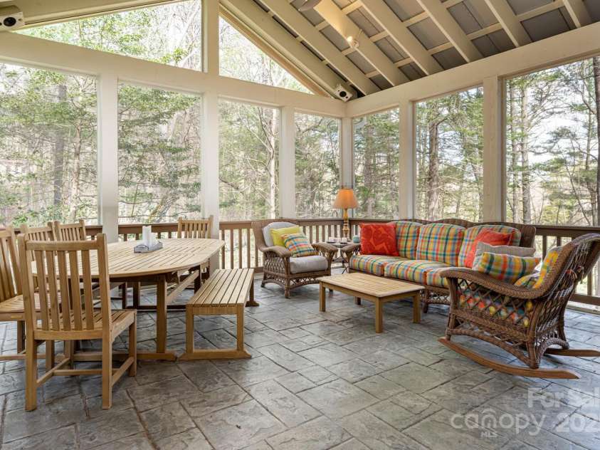 343 Racquet Club Road, Asheville, NC 28803.  MLS# CAR4255032, YatesRealty ID 12404. Spacious Screened Porch