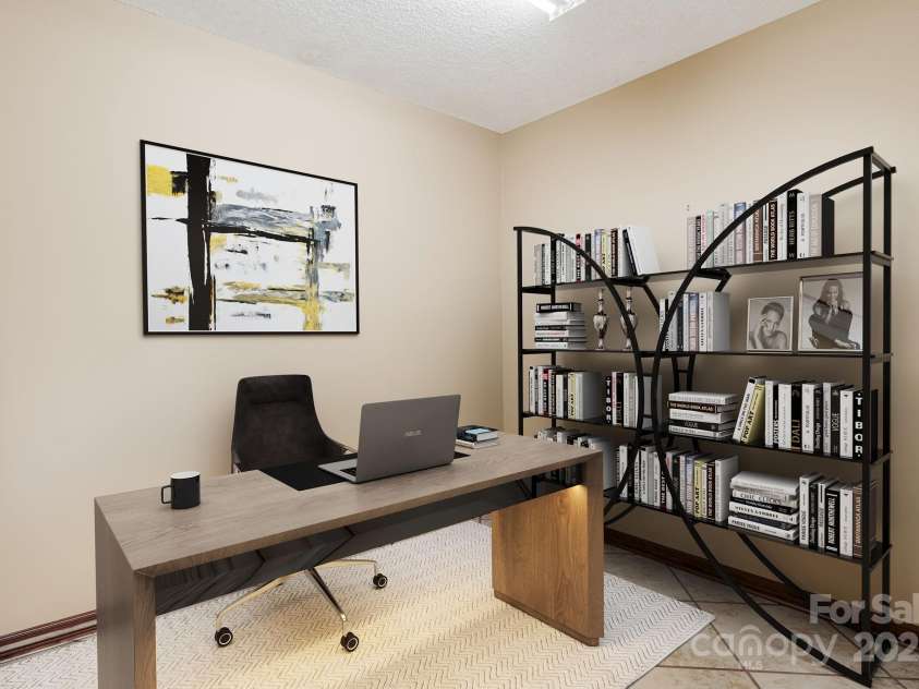 16 Ridgeview Drive, Asheville, NC 28804.  MLS# CAR4245815, YatesRealty ID 12417. Lower Lever Office