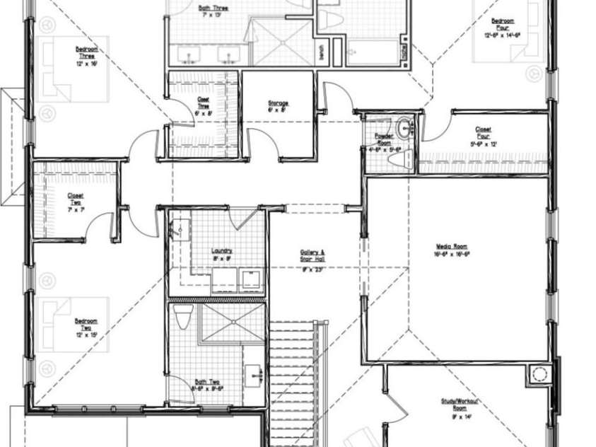 4021 Nettie Court, Charlotte, NC 28211.  MLS# CAR4250089, YatesRealty ID 12418. Upper Level Floorplan