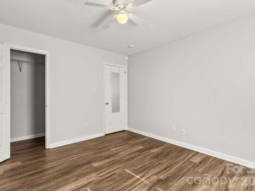 6041 Crape Myrtle Lane, Charlotte, NC 28216.  MLS# CAR4354736, YatesRealty ID 12425. Ceiling fan in 2nd bedroom
