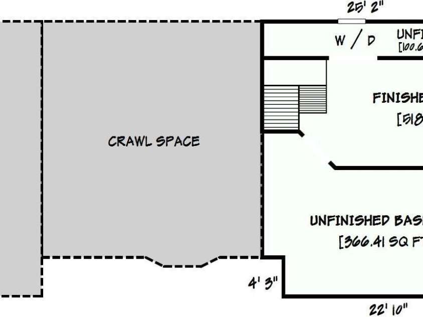 1140 Knollwood Drive, Claremont, NC 28610.  MLS# CAR4237158, YatesRealty ID 12447. Floor Plan Basement