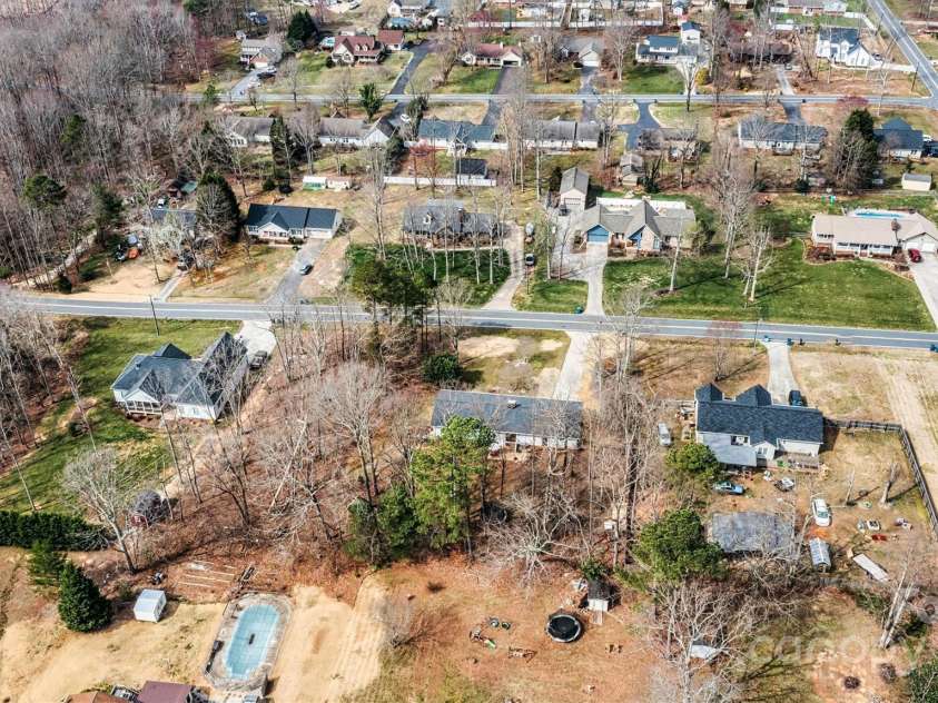 1140 Knollwood Drive, Claremont, NC 28610.  MLS# CAR4237158, YatesRealty ID 12447. Rear Aerial Overview