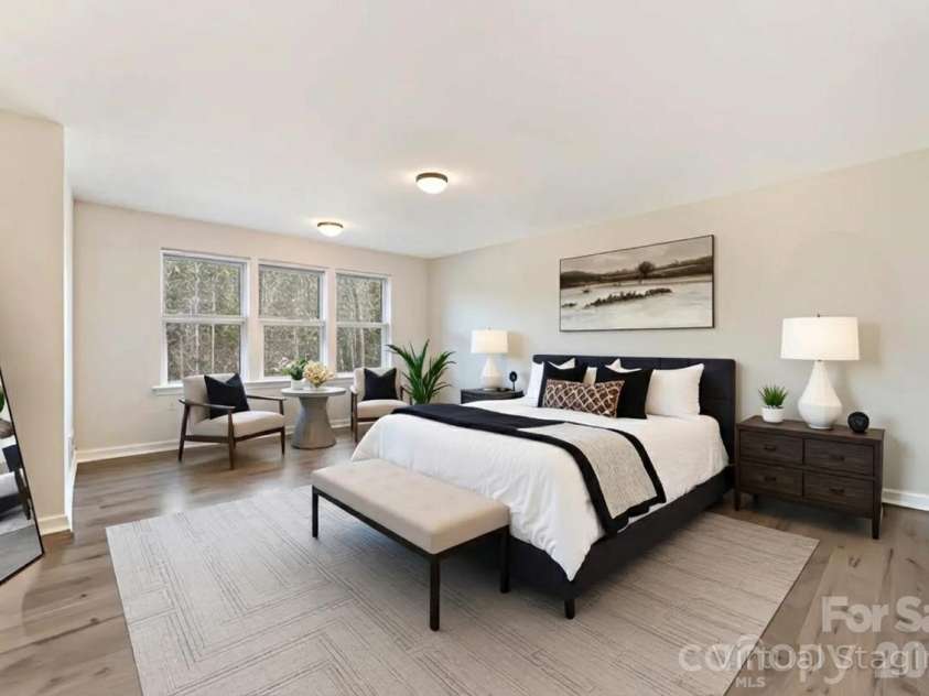 2072 Voyage Circle, Monroe, NC 28110.  MLS# CAR4332182, YatesRealty ID 12452. Virtually Staged Primary bedroom