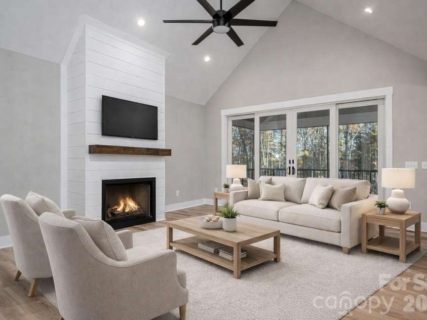 4436 Brancer Lane, Lincolnton, NC 28092.  MLS# CAR4319948, YatesRealty ID 12467. Virtually staged living room