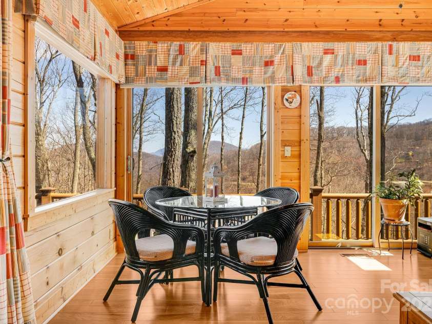 100 Flame Azalea Lane, Mars Hill, NC 28754.  MLS# CAR4248115, YatesRealty ID 12470. Enjoy the beauty of every season from the sunroom, where expansive windows frame stunning views of Big Bald.