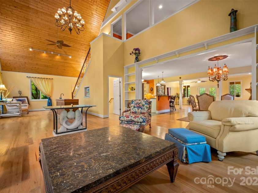 768 White Oak Lane, Tryon, NC 28782.  MLS# CAR4304996, YatesRealty ID 12472. Living Room