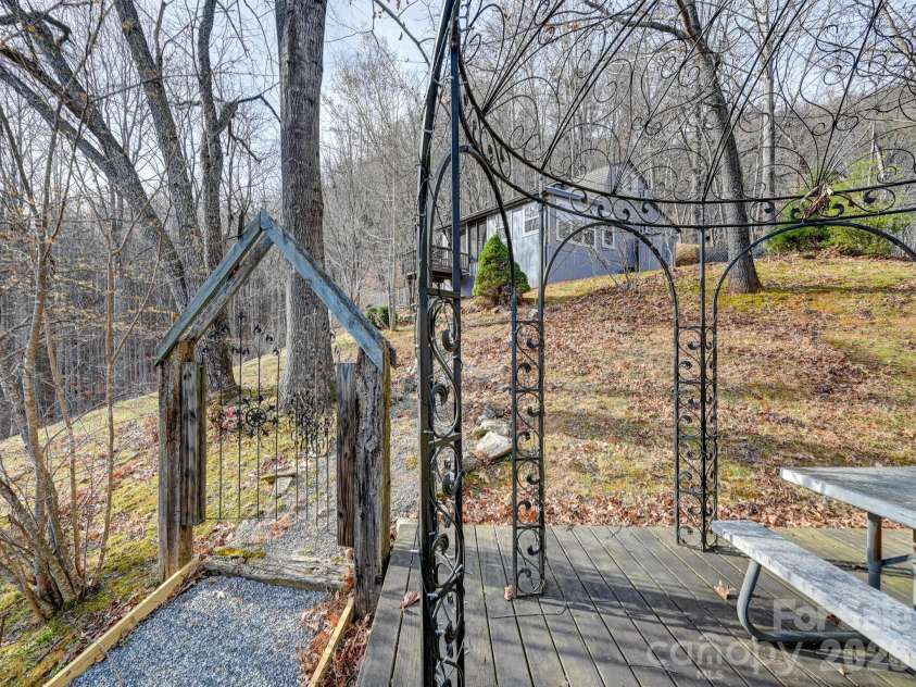 90 Davidson Gap Road, Leicester, NC 28748.  MLS# CAR4368699, YatesRealty ID 12474. Gazebo and Walkway