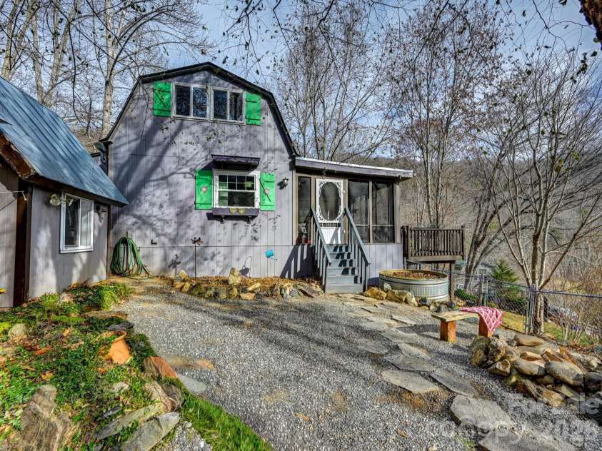 90 Davidson Gap Road, Leicester, NC 28748.  MLS# CAR4368699, YatesRealty ID 12474. Home with Workshop