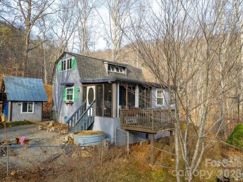 90 Davidson Gap Road, Leicester, NC 28748.  MLS# CAR4368699, YatesRealty ID 12474. Winter views