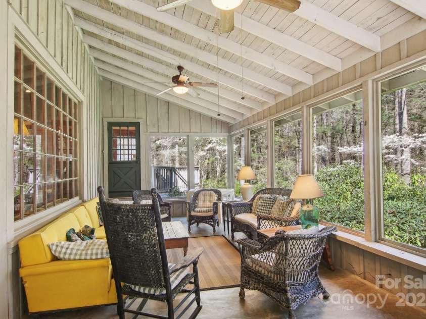 798 Evans Road, Hendersonville, NC 28739.  MLS# CAR4249023, YatesRealty ID 12477. 30' x 12' screened porch