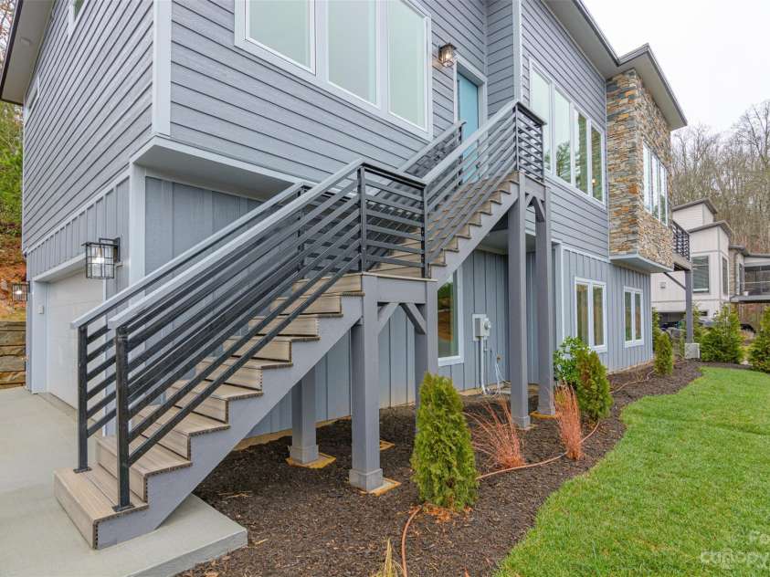 33 Course Drive, Etowah, NC 28729.  MLS# CAR4069124, YatesRealty ID 1248. Front steps leading to main entrance