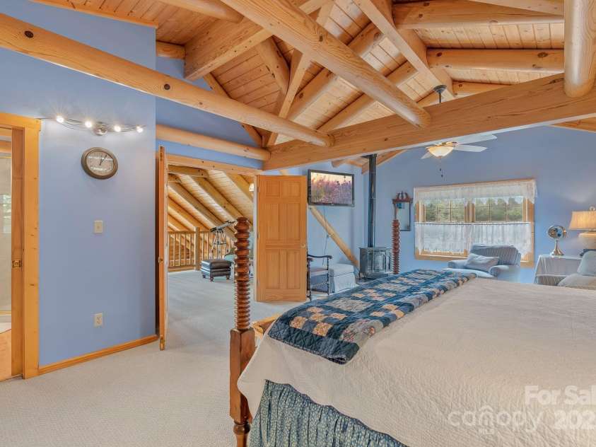 90 Forest Ridge Road, Burnsville, NC 28714.  MLS# CAR4176437, YatesRealty ID 1248. Primary Bedroom on 2nd Floor