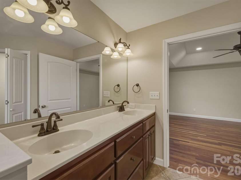 5205 South Oak Circle, Granite Falls, NC 28630.  MLS# CAR4367117, YatesRealty ID 12485. Primary bath double vanity