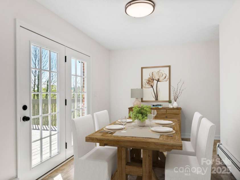 126 Big Oak Drive, Mills River, NC 28759.  MLS# CAR4240042, YatesRealty ID 12488. Dining area with virtual staging