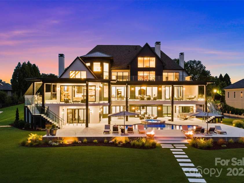 17235 Connor Quay Court, Cornelius, NC 28031.  MLS# CAR4291323, YatesRealty ID 1250. Rear Elevation Twilight 