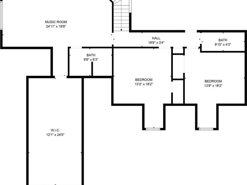 181 Edgewater Road, Hickory, NC 28601.  MLS# CAR4250926, YatesRealty ID 12505. Upper level floor plan