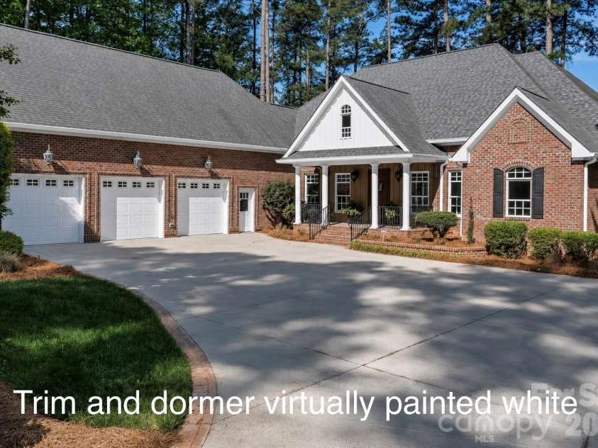 17821 Carlow Road, Cornelius, NC 28031.  MLS# CAR4364716, YatesRealty ID 12527. Exterior trim and dormer VIRTUALLY painted to white.