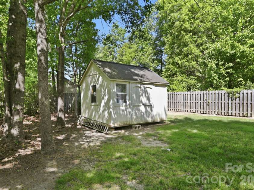 3916 Grace Court, Indian Trail, NC 28079.  MLS# CAR4367122, YatesRealty ID 12529. Back Yard Shed