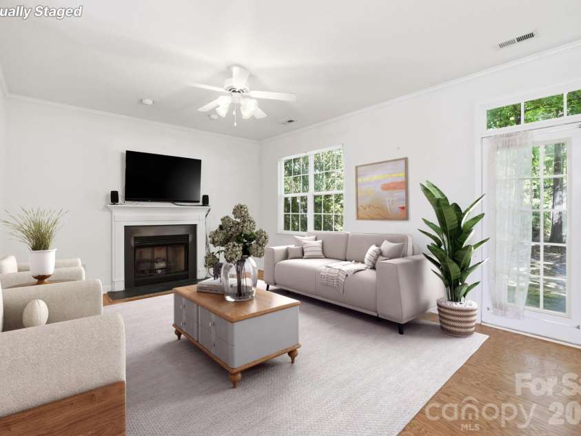 3916 Grace Court, Indian Trail, NC 28079.  MLS# CAR4367122, YatesRealty ID 12529. Living Room - Staged