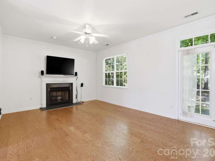 3916 Grace Court, Indian Trail, NC 28079.  MLS# CAR4367122, YatesRealty ID 12529. Living Room with Gas Fireplace!