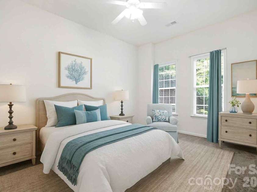 1376 Winged Foot Drive, Denver, NC 28037.  MLS# CAR4306833, YatesRealty ID 12533. Virtually Staged basement bedroom
