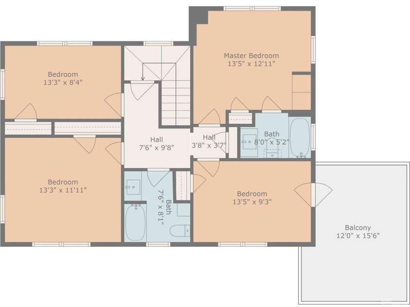 18 Robinwood Avenue, Asheville, NC 28806.  MLS# CAR4217226, YatesRealty ID 12548. Upstairs Floor Plan