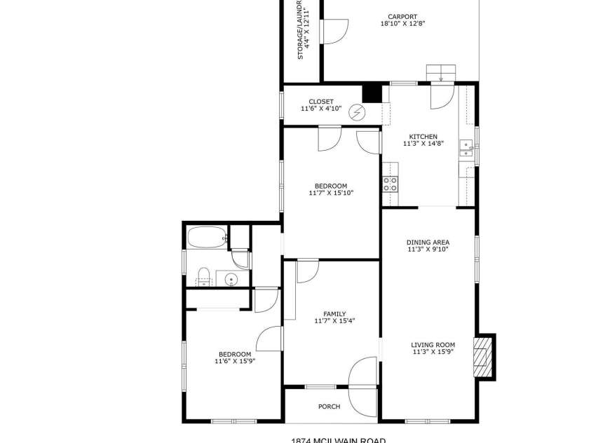 1874 McIlwain Road, Lancaster, SC 29720.  MLS# CAR4281008, YatesRealty ID 1255. 