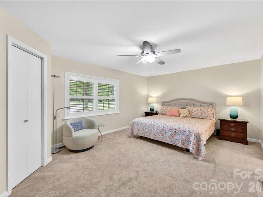 3229 Zelda Lane, Matthews, NC 28105.  MLS# CAR4366492, YatesRealty ID 12580. Primary Bedroom