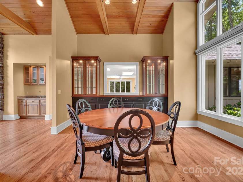 721 Lakeside Drive, Lake Toxaway, NC 28747.  MLS# CAR4240541, YatesRealty ID 1259.  Formal dining room 