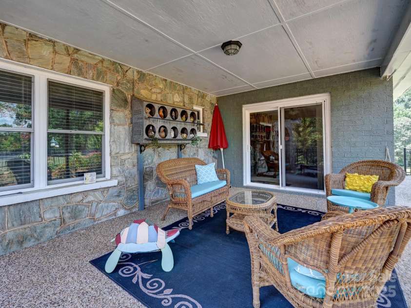 1771 Drexel Road, Valdese, NC 28690.  MLS# CAR4171321, YatesRealty ID 12591. Covered Patio by Garden