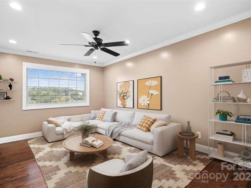 1050 21st Avenue, Hickory, NC 28601.  MLS# CAR4312080, YatesRealty ID 12594. 2nd bedroom staged as an optional additional living space