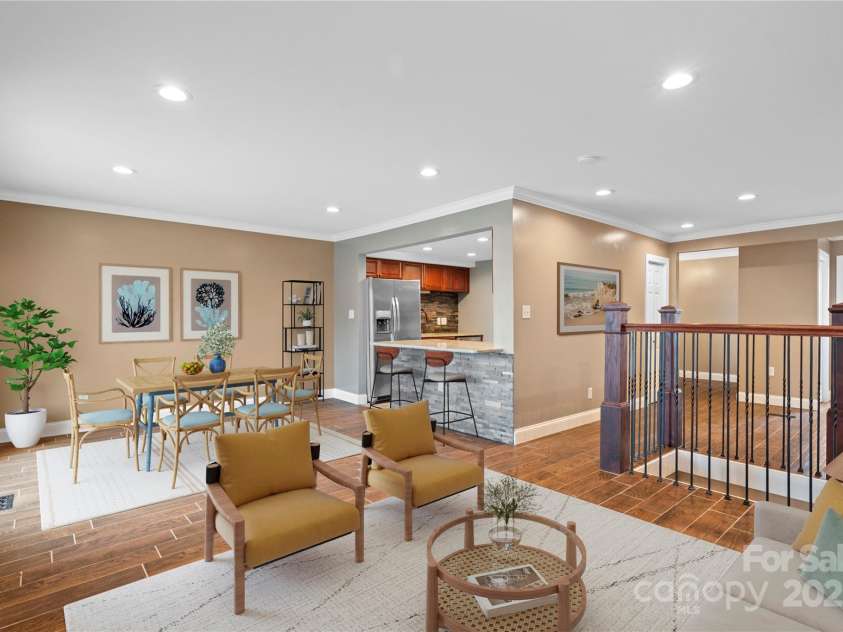 1050 21st Avenue, Hickory, NC 28601.  MLS# CAR4312080, YatesRealty ID 12594. Virtually staged living area