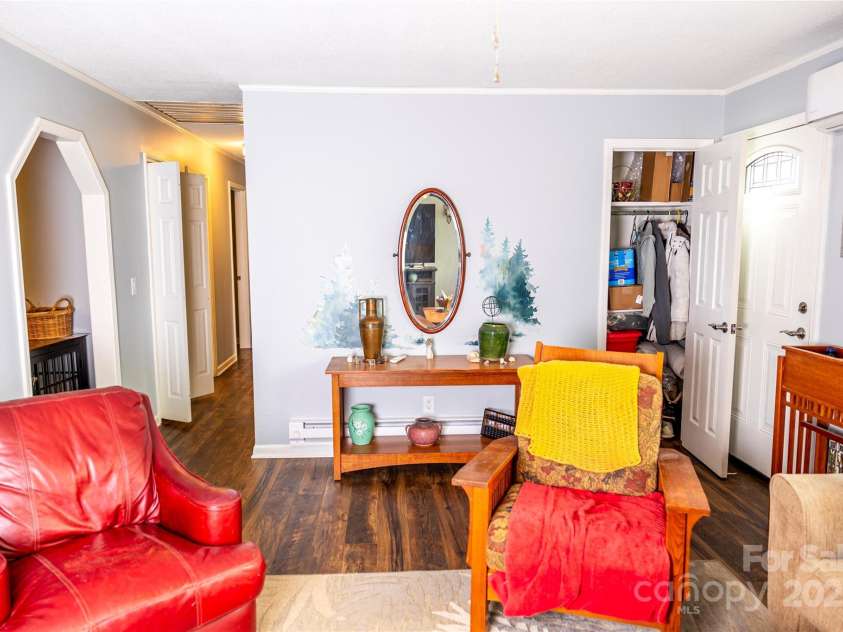 57 Gribble Road, Franklin, NC 28734.  MLS# CAR4253647, YatesRealty ID 126. Living Room to Hallway