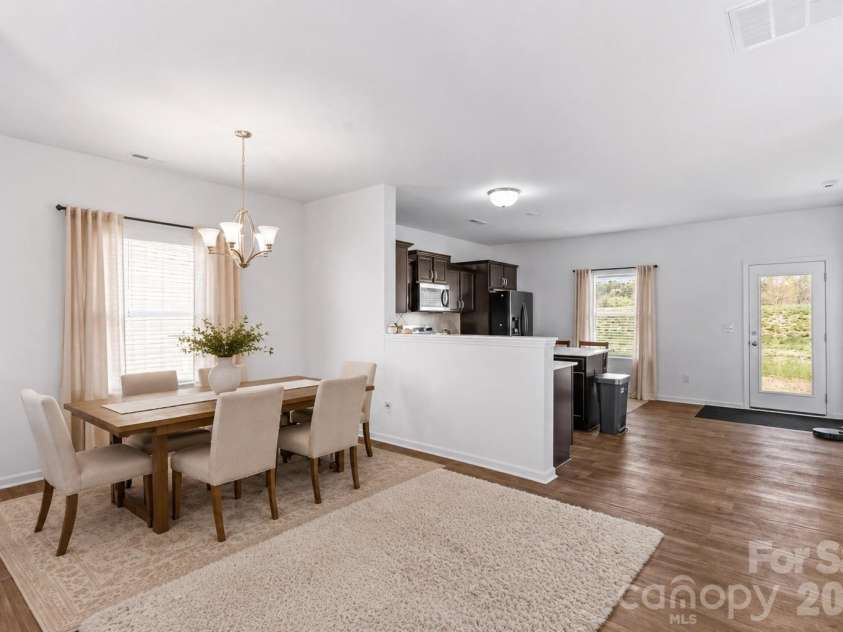 523 Willamette Drive, Salisbury, NC 28146.  MLS# CAR4364892, YatesRealty ID 12621. Dining Area Open (Virtually staged)