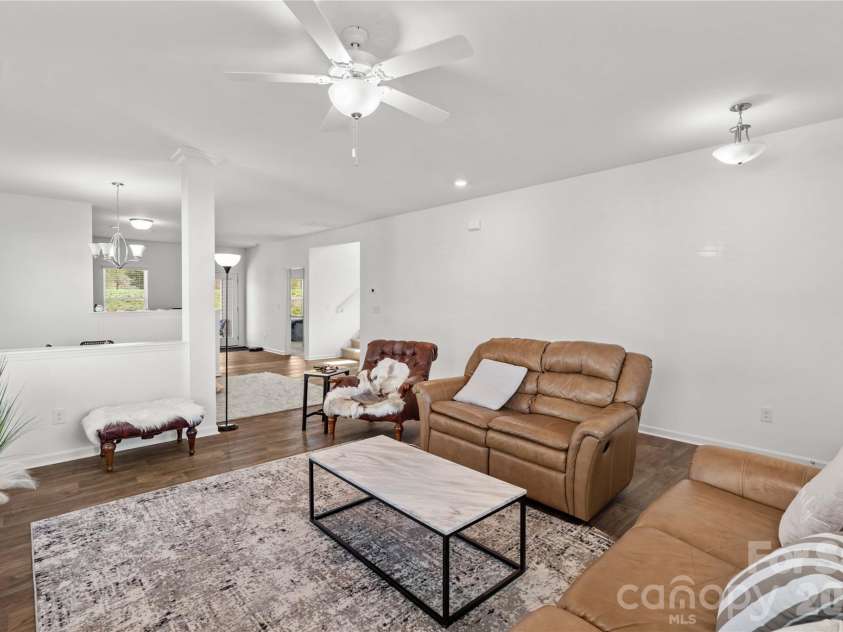 523 Willamette Drive, Salisbury, NC 28146.  MLS# CAR4364892, YatesRealty ID 12621. Living Room and Open