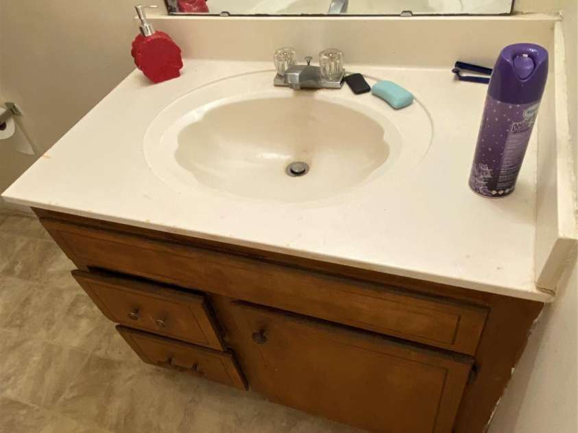 5309 Lewis Road, Gastonia, NC 28052.  MLS# CAR4257115, YatesRealty ID 12625. Unit 1- bathroom sink