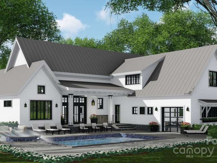 6515 Rehobeth Road, Waxhaw, NC 28173.  MLS# CAR4214318, YatesRealty ID 12633. Back of home, pool not included