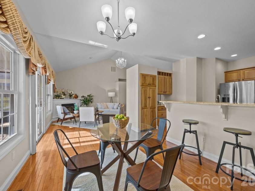 612 Vista Falls Road, Mills River, NC 28759.  MLS# CAR4364839, YatesRealty ID 12653. Breakfast Nook looking towards kitchen