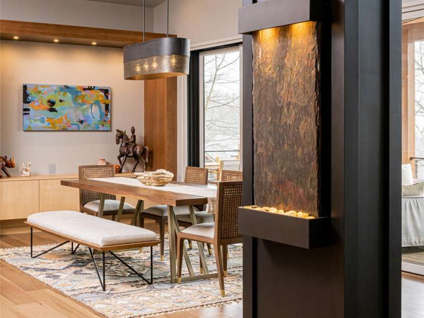 391 High Hickory Trail, Swannanoa, NC 28778.  MLS# CAR4255021, YatesRealty ID 12669. Foyer to Dining Room