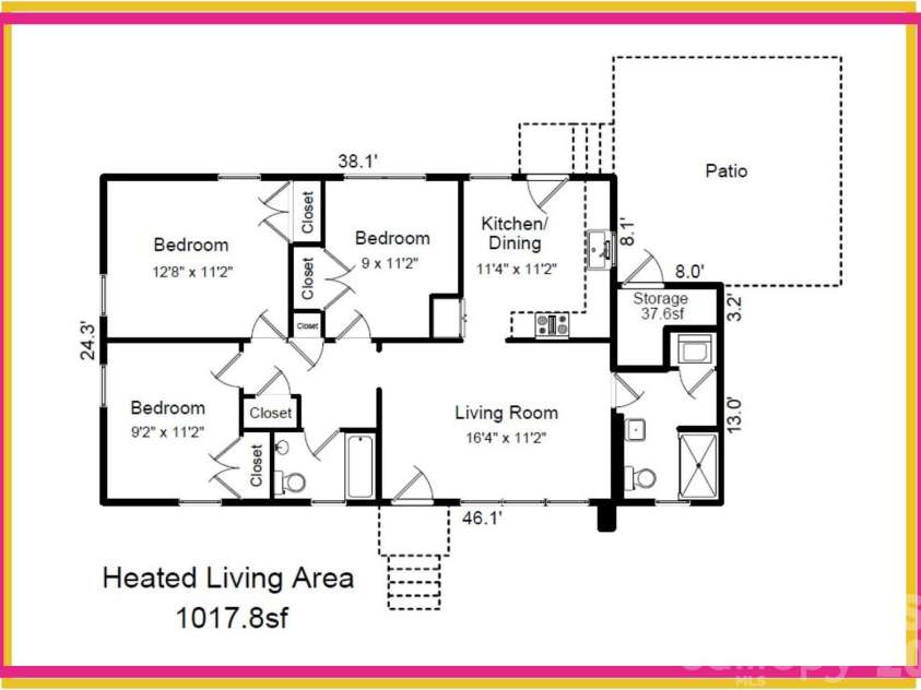 915 Crestmere Street, Charlotte, NC 28208.  MLS# CAR4350629, YatesRealty ID 12669. 