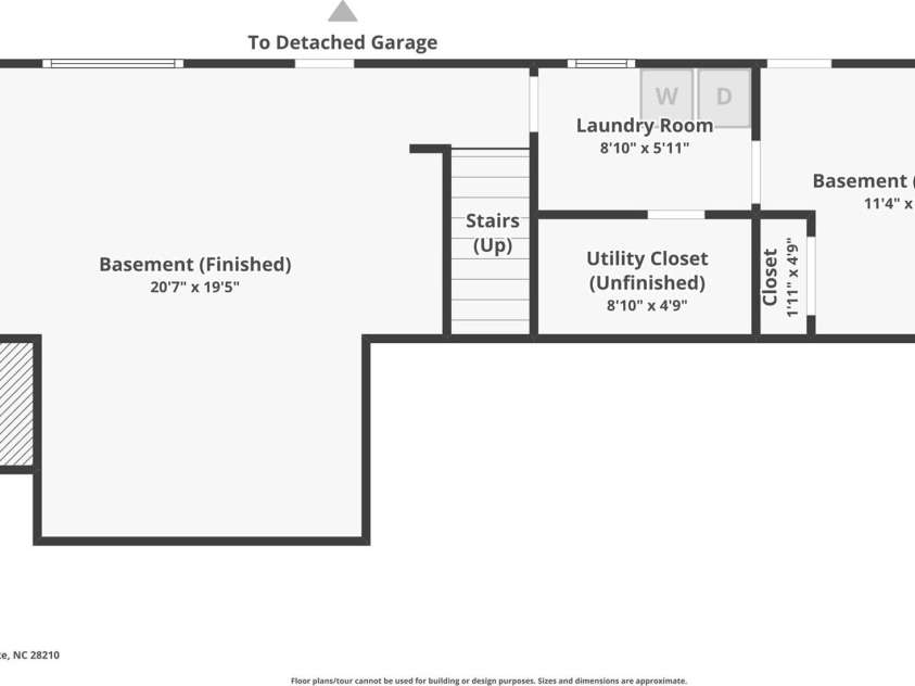 1527 Burnley Road, Charlotte, NC 28210.  MLS# CAR4291337, YatesRealty ID 12672. Basement
