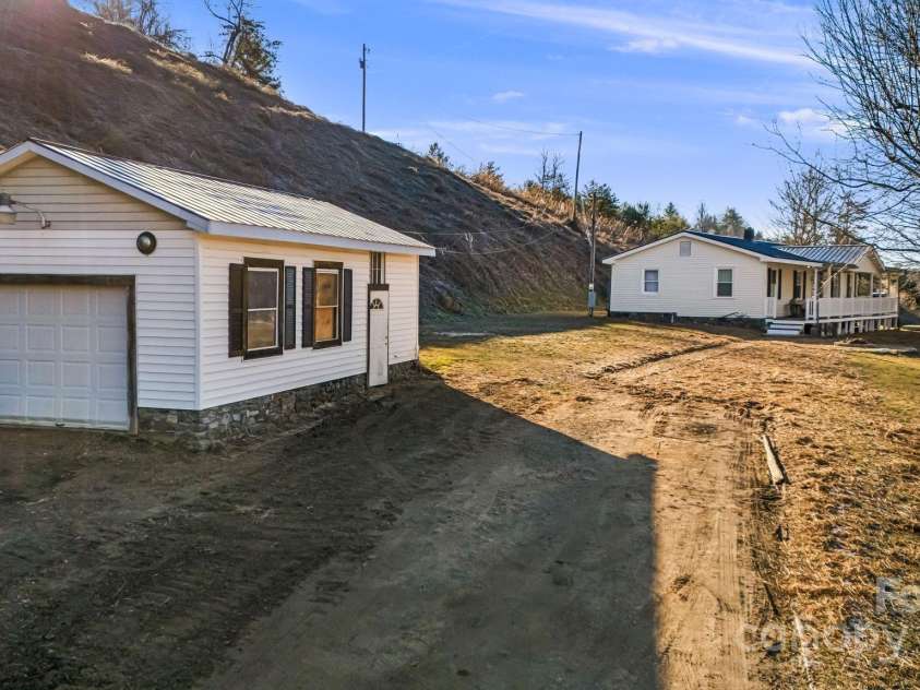 1178 Fork Road, Marshall, NC 28753.  MLS# CAR4219745, YatesRealty ID 12676. Parking area & workshop, looking at home