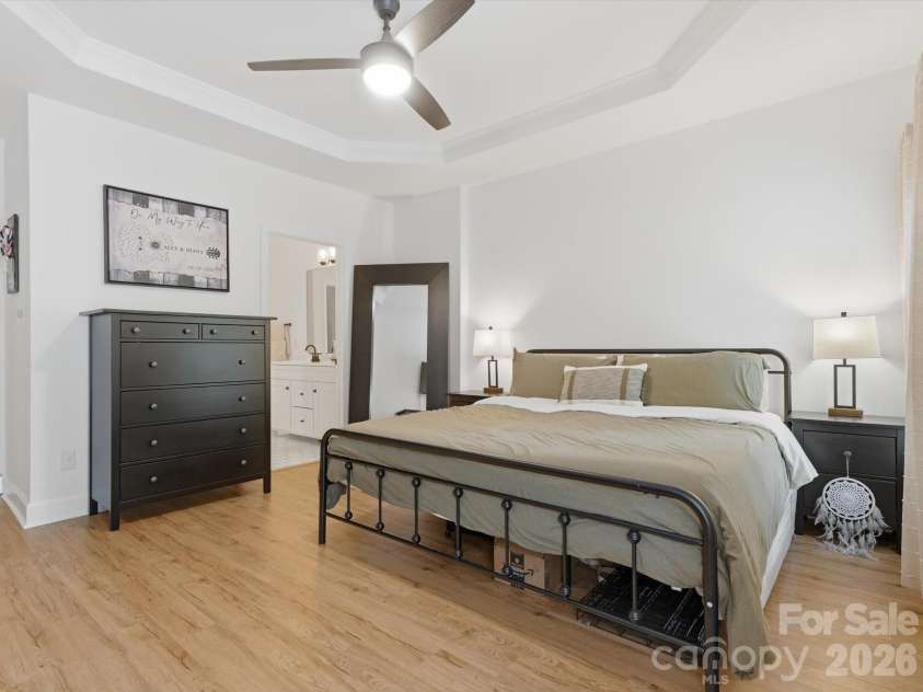 4084 Holly Villa Circle, Indian Trail, NC 28079.  MLS# CAR4365523, YatesRealty ID 12696. Primary Bedroom with Trey Ceiling