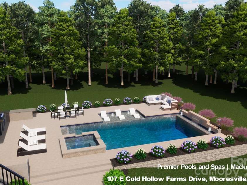 107 Cold Hollow Farms Drive, Mooresville, NC 28117.  MLS# CAR4218362, YatesRealty ID 12697. Swimming Pool Rendering