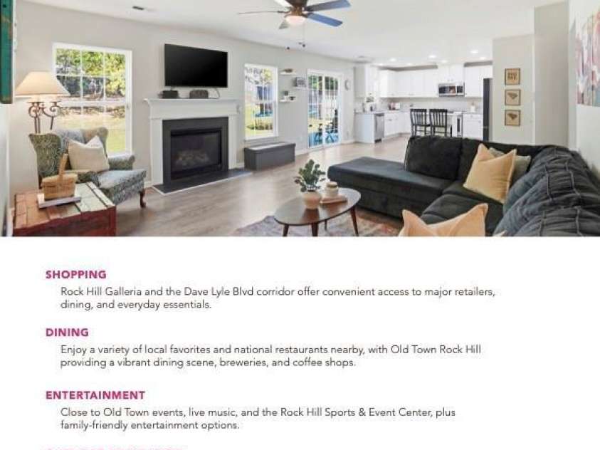 4636 Hannah Drive, Rock Hill, SC 29732.  MLS# CAR4369980, YatesRealty ID 12701. Rock Hill attractions